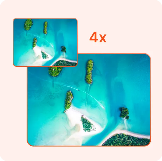 Opt for your preferable upscale size