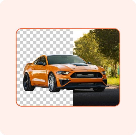 AI removes background