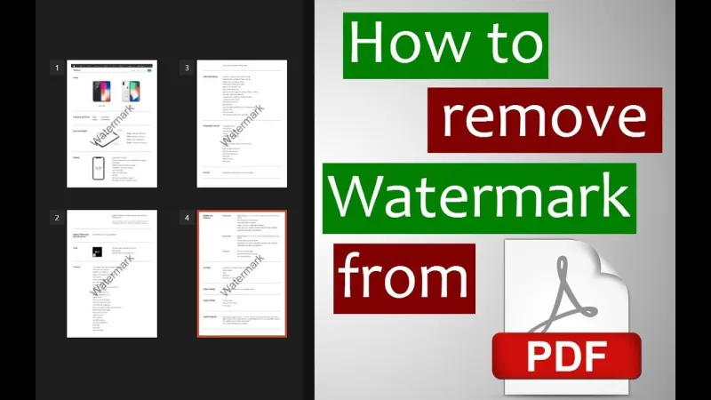 How to remove watermak from pdf online ?