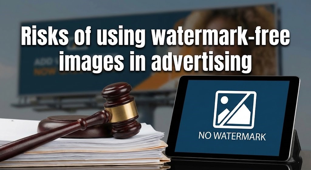 Legal risks of using watermark-free images in advertising